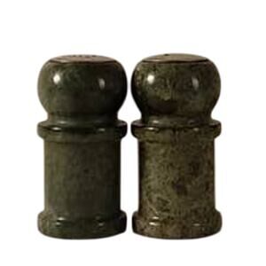 Vintage Green Marble Salt & Pepper Shakers